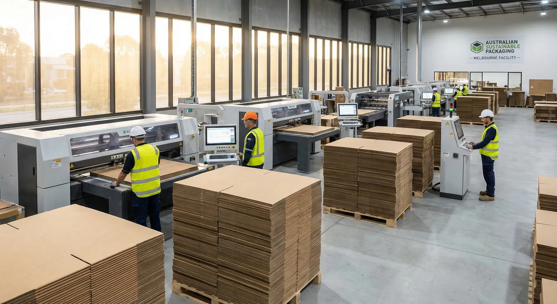 Phoenix Packaging manufacturing facility with machinery and workers